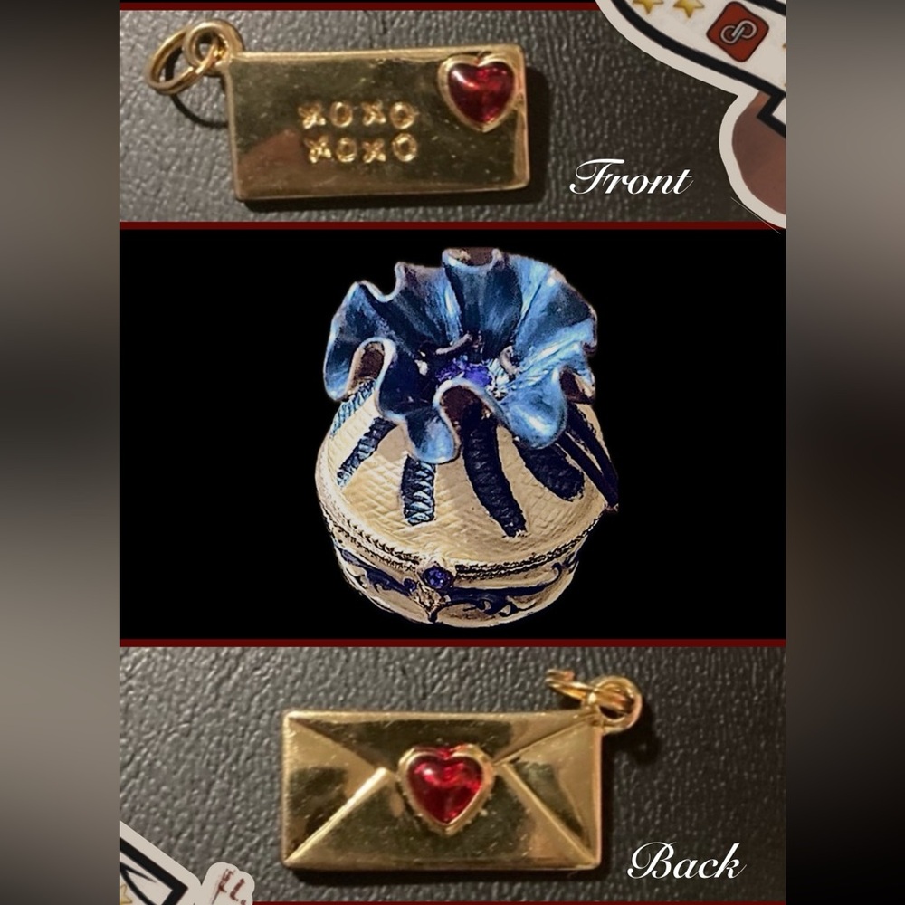 Xoxo miniature gold-toned envelope pendant. A great gift for Valentines Day!
